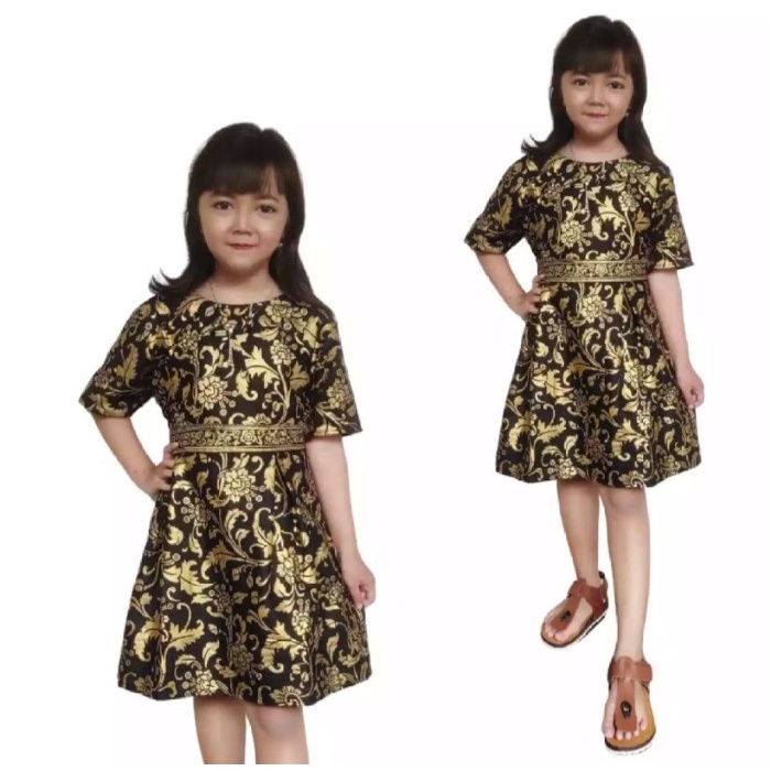 Dress Batik Anak Prada Bakung Exclusive Batik Anak Perempuan Couple