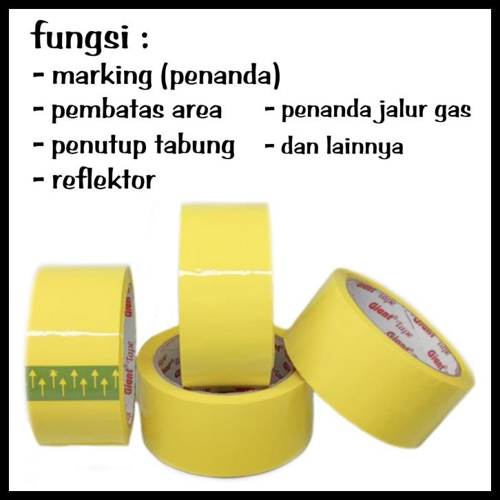

Lakban Kuning Plastik Marking 45 Mm X 60 Y