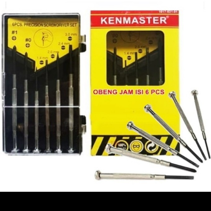 KENMASTER Obeng Set Jam Kecil 6 Pcs