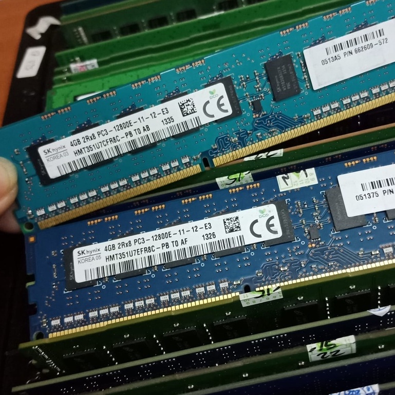 MEMORY RAM SERVER ECC UDIMM DDR3 2RX8 4GB PC3-10600E/pc3L-12800E/khusus buat pc server WORKSTATION  XEON DELL/HP/IBM