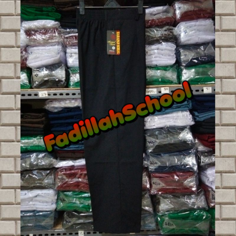 Celana sekolah SD/SMP/SMA panjang karet HITAM seragam sekolah