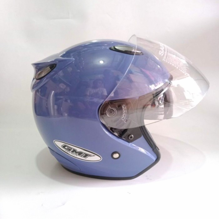 Helm Helm Half Face Double Visor Gmt Helm Half Face Pria Wanitasni Original