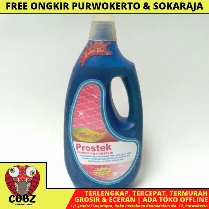 1 L / RUKITEX PROSTEK Cairan Pembersih Porselen Keramik Lantai Toilet