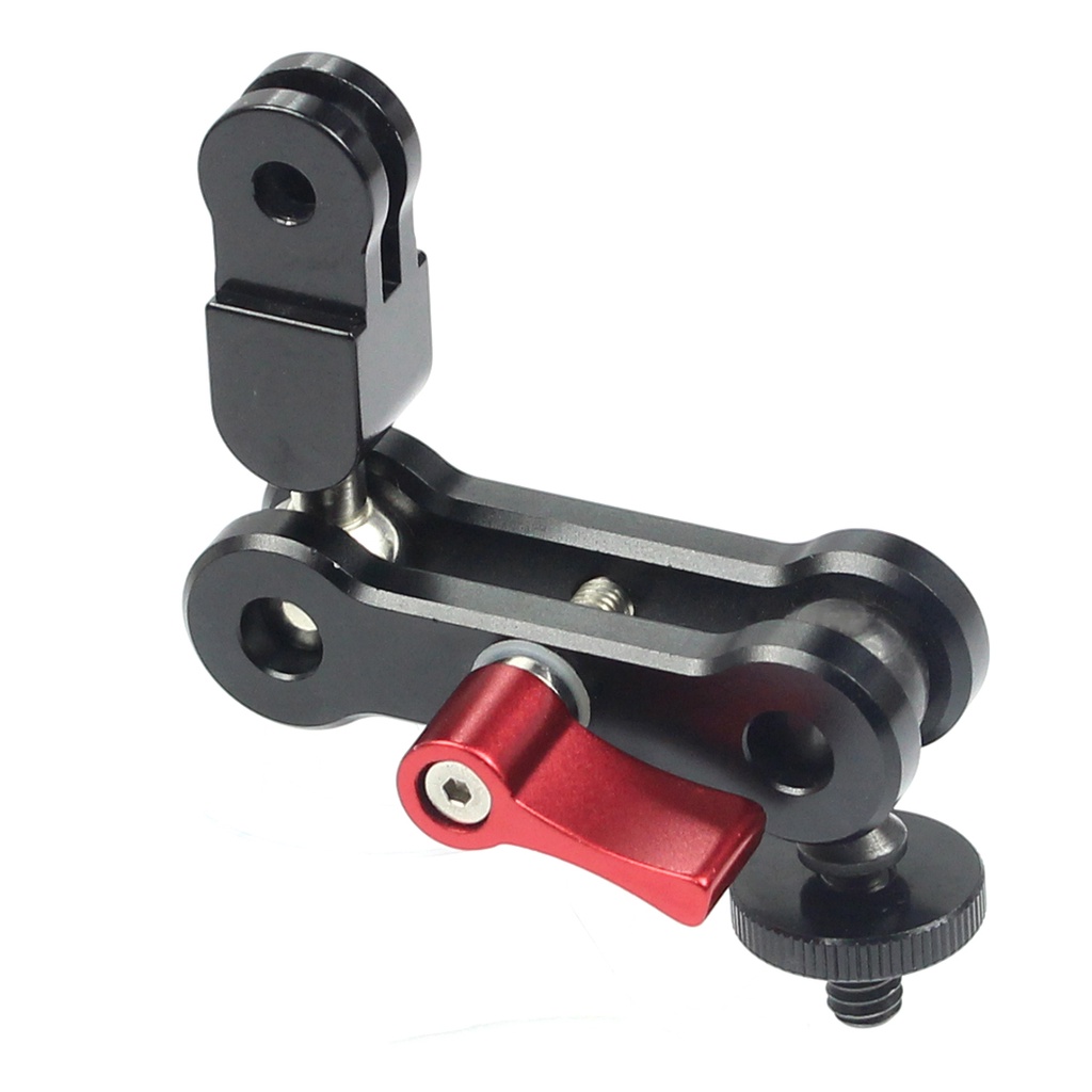 GOPRO Aluminium Alloy Magic Arm Mount Adapter Dual Head Pivot Activity Connector Rotasi360 Untuk Kamera Osmo Action EKEN