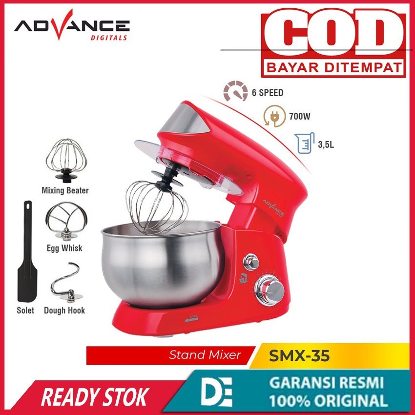 Advance Stand Mixer Com SMX-35 Kapasitas Baskom 3.5 Liter jumbo -Original