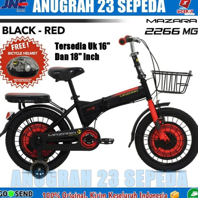 Sepeda Lipat Anak Mazara Mz-2266 Mg Ukuran 16" & 18" Inch #Original