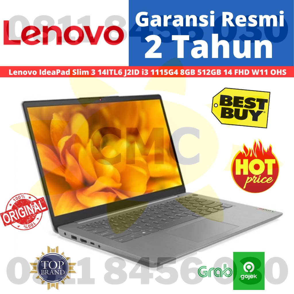 Lenovo IdeaPad Slim 3 14ITL6 J2ID i3 1115G4 8GB 512GB 14 FHD W11 OHS