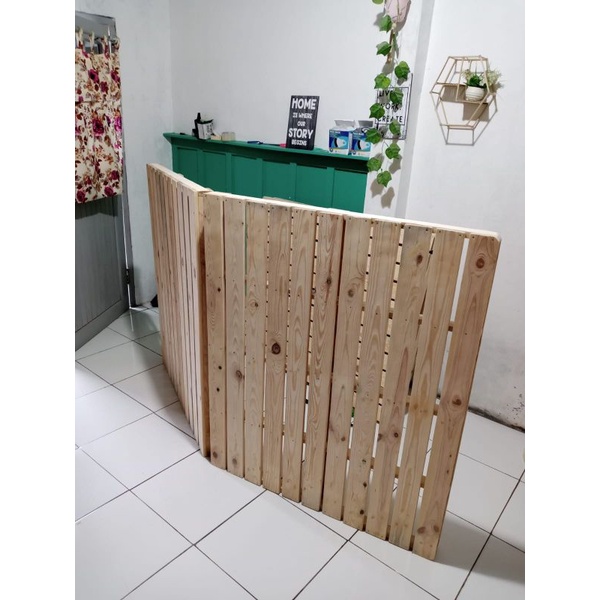 Dipan Palet Kayu Jati Belanda 120 × 200 × 7 Tatakan Tempat Tidur Pallet Alas Kasur