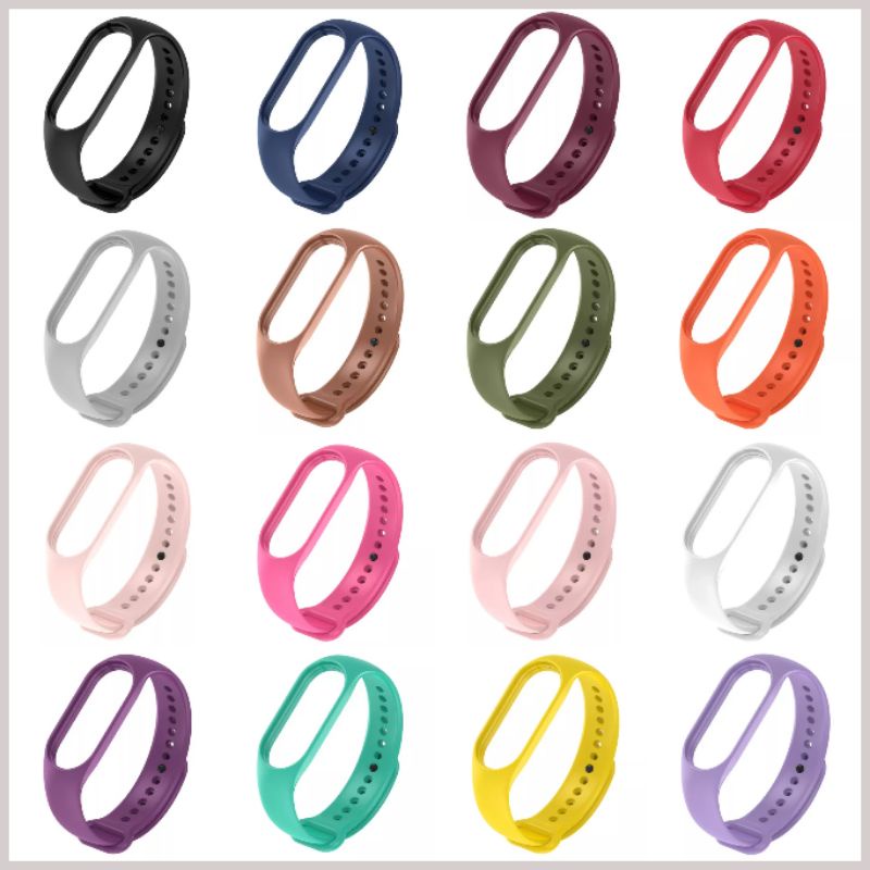 Strap Silikon Xiaomi Mi Band 6 5 4 3 Gelang Jam Tangan Mi Band 3 4 5 6 Multicolor