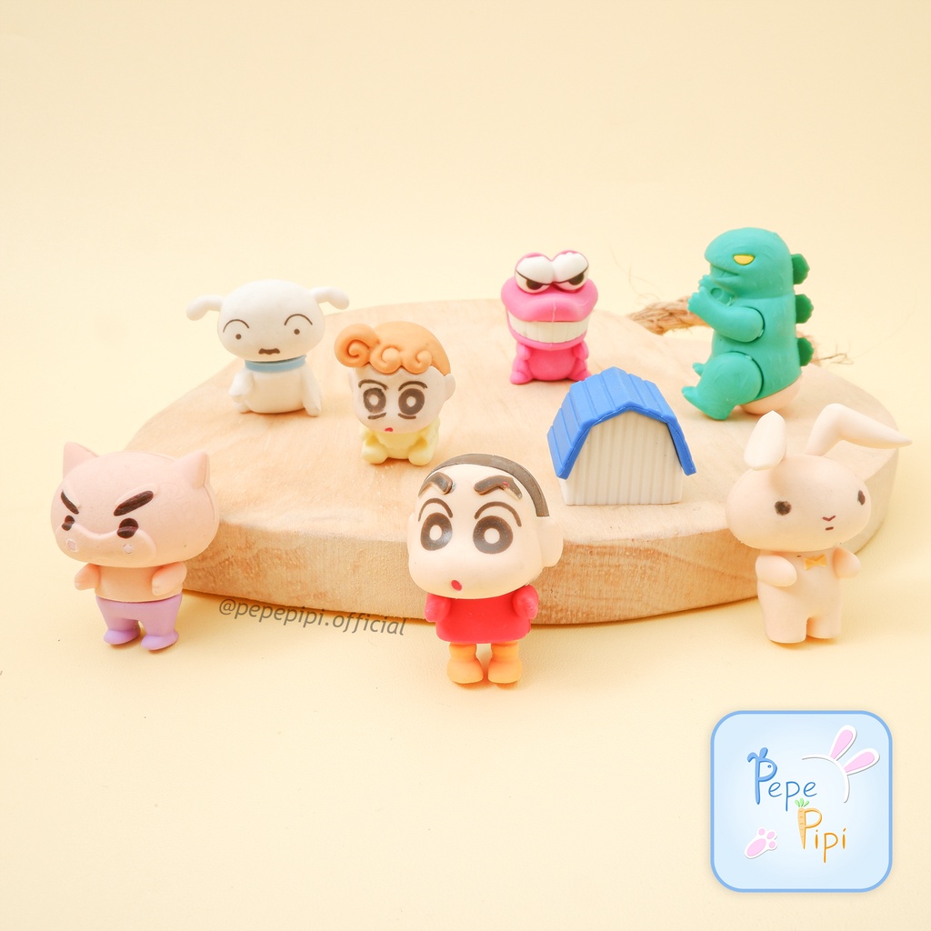 Penghapus 3D Shinchan XGD B-333 Eraser Setip Hapusan Pensil Stip Shiro Chocobi Misae Nohara Misae Nohara Hiroshi Nohara Midori Yoshinaga Ume Matsuzaka