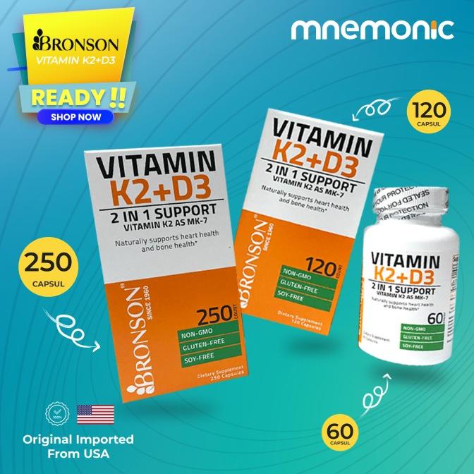 Bronson Vitamin K2 D3 5000 iu 250 Capsules