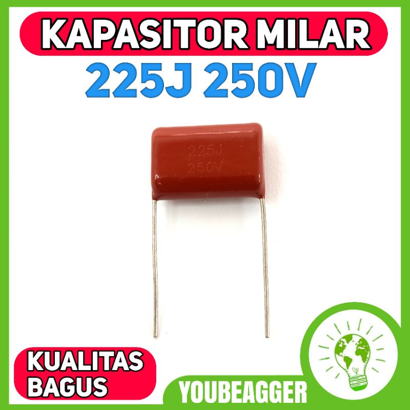 Kapasitor milar 225j 250v