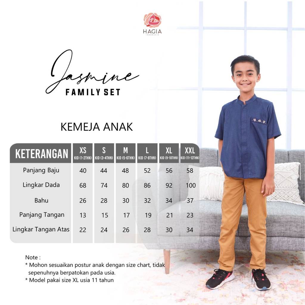 JASMINE Family Set NAVY by Hagia Indonesia