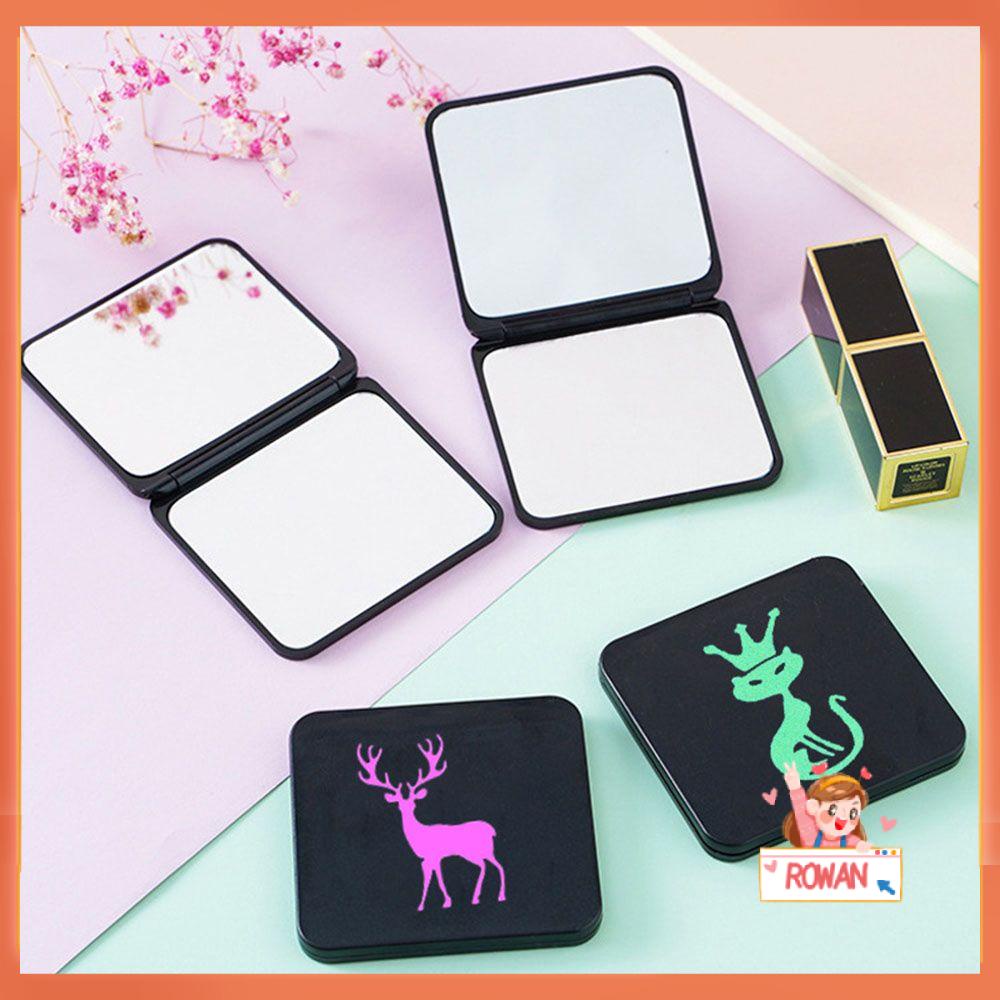R-flower Makeup Mirror Portable Cewek Lipat Travel Kartun Flip Magnifier
