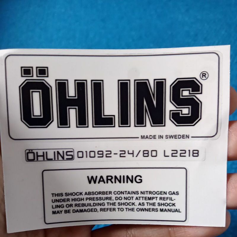 

STIKER OHLINS Made in sweden stiker print cut stiker shock tabung variasi
