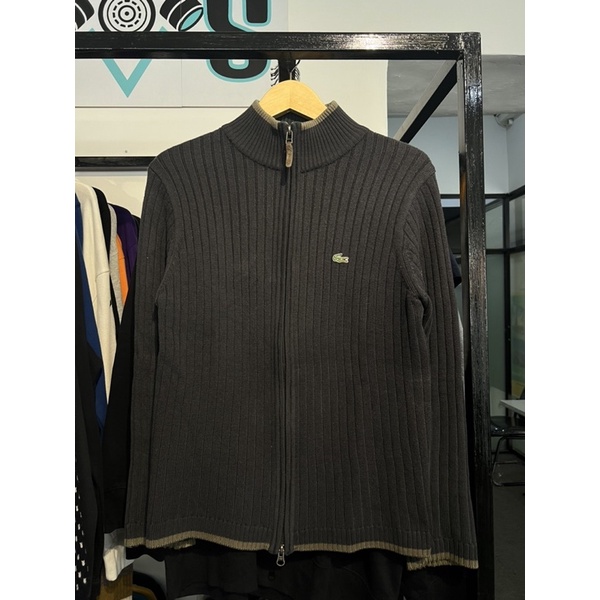 Zipper Sweater Rajut Lacoste