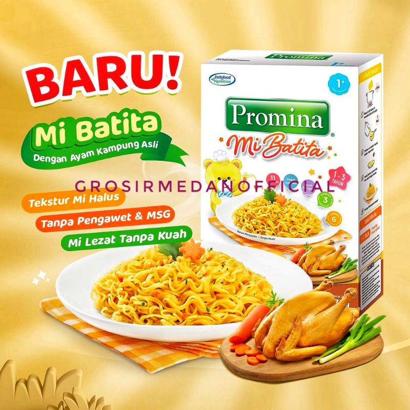 

PROMINA MI BATITA - MIE ENAK RASA AYAM KAMPUNG TANPA PENGAWET