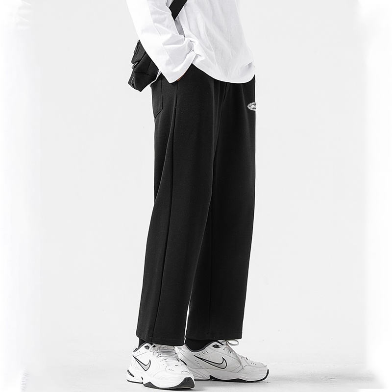 celana santai pria murah hitam celana korean style pria loose straight pants celana olahraga pria panjang basic celana casual pria jumbo SIZ M-4XL