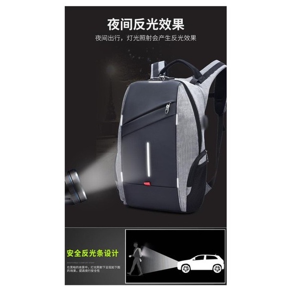 TAS RANSEL BESAR 15,6 DENGAN KUNCI/TAS BACKPACK BESAR ANTI MALING HM10