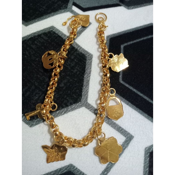 Gelang sepuhan persis emas asli