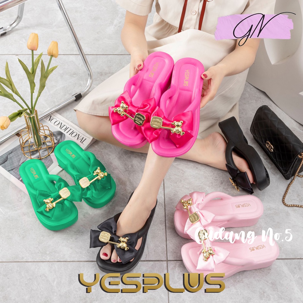 GN-8211-3 Sandal Jepit Jelly Anti Slip Sandal Wanita Korean Style Import Yesplus Rubber