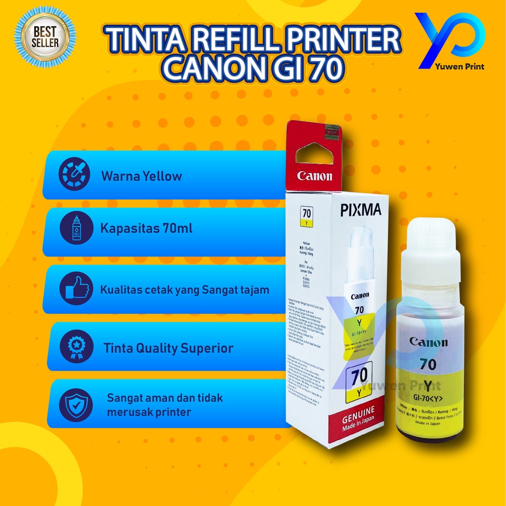 1 SET 4 PCS Tinta Canon Gi 70 For Printer G5070 G6070 GM2070 GM4070
