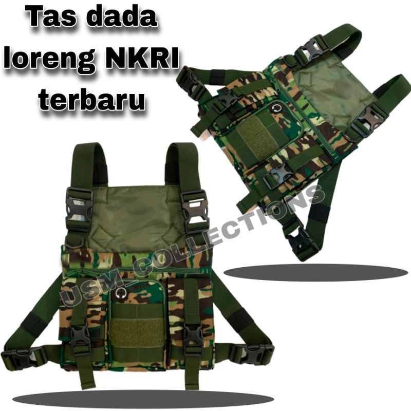 Tas dada loreng nkri terbaru - TAS CHEST BAG LORENG NKRI TERBARU - tas dada rompi loreng tni terbaru