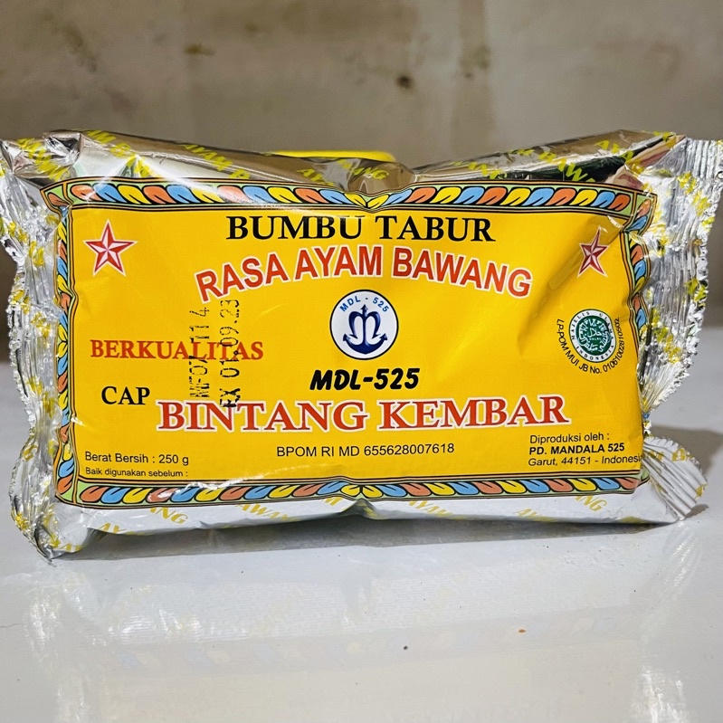

Bumbu tabur ayam bawang cap bintang kembar 250gr