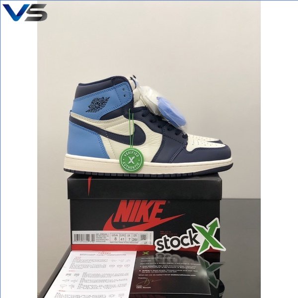Sepatu Nike Air Jordan 1 Retro High Obsidian Blue BNIB Sneakers V11