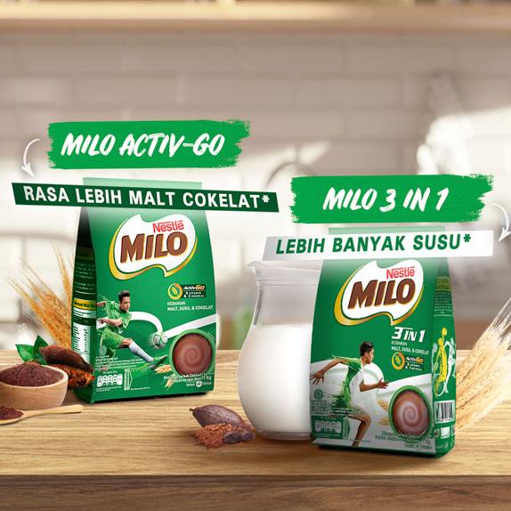 

Promo Hari Ini" MILO ACTIV-GO Susu Coklat Pouch 300g .,..,.,.,.