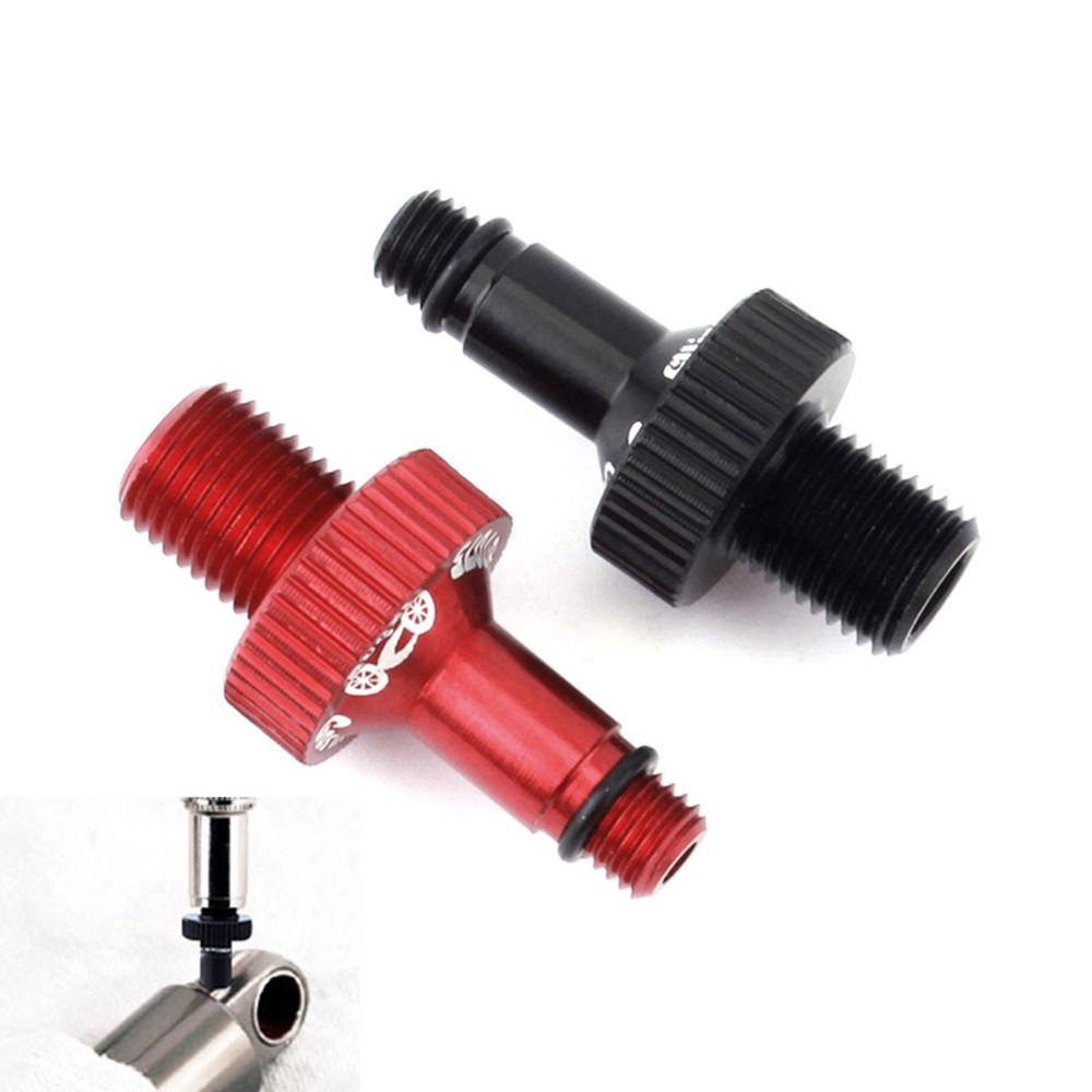 Lanfy Aerated Konversi Nozzle Sepeda Aksesoris Sepeda Gunung Alat Pengisian Bahan Bakar Shock Absorber Aerated Nozzle Aluminium Alloy Adapter Gas Nozzle