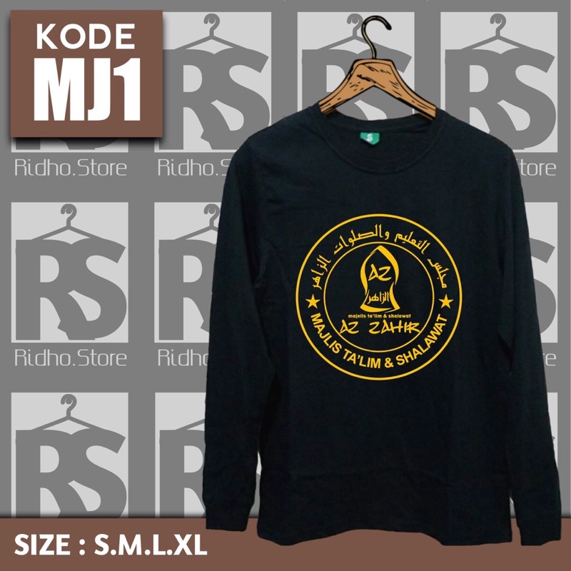 Kaos lengan panjang az zahir majelis ta'lim dan sholawat // kaos dakwah