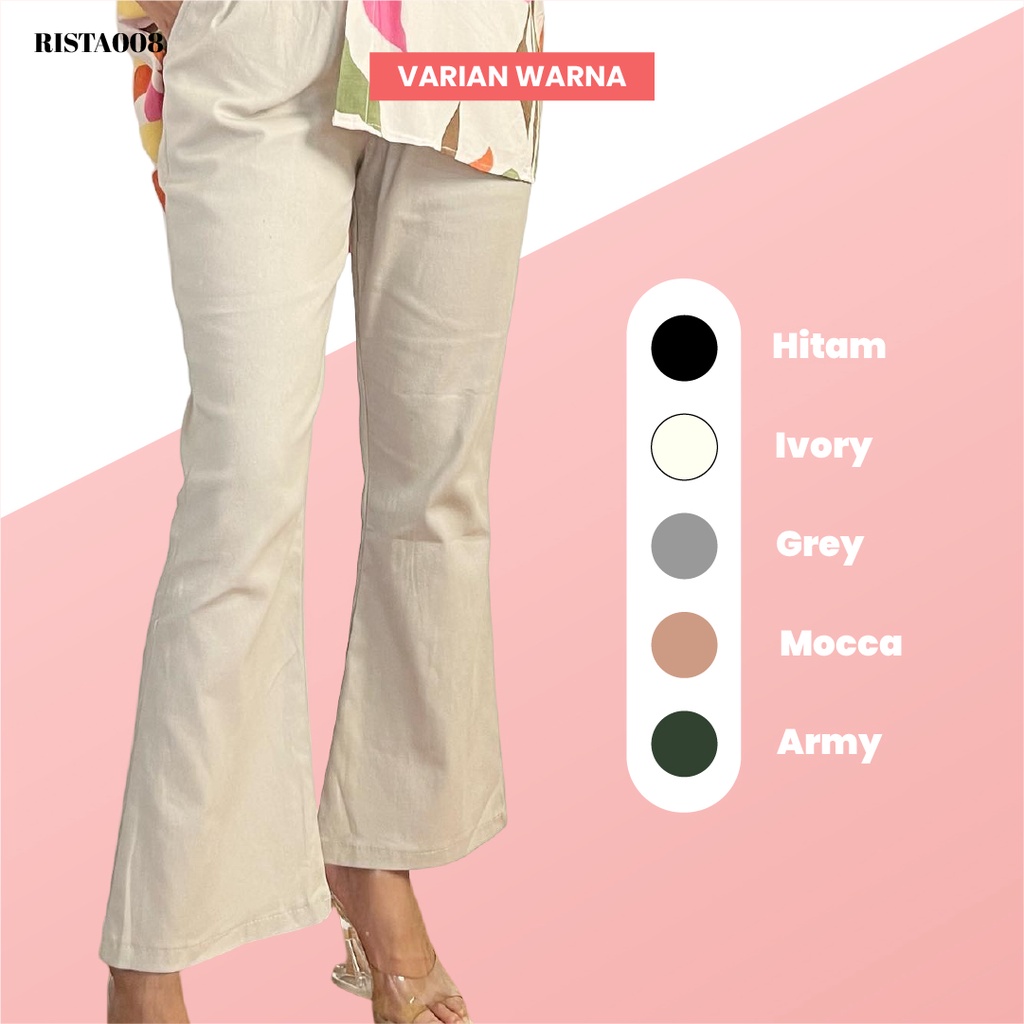 Cutbray Combat Premium Basic Highwaist Pants Celana Panjang Wanita Bahan Premium