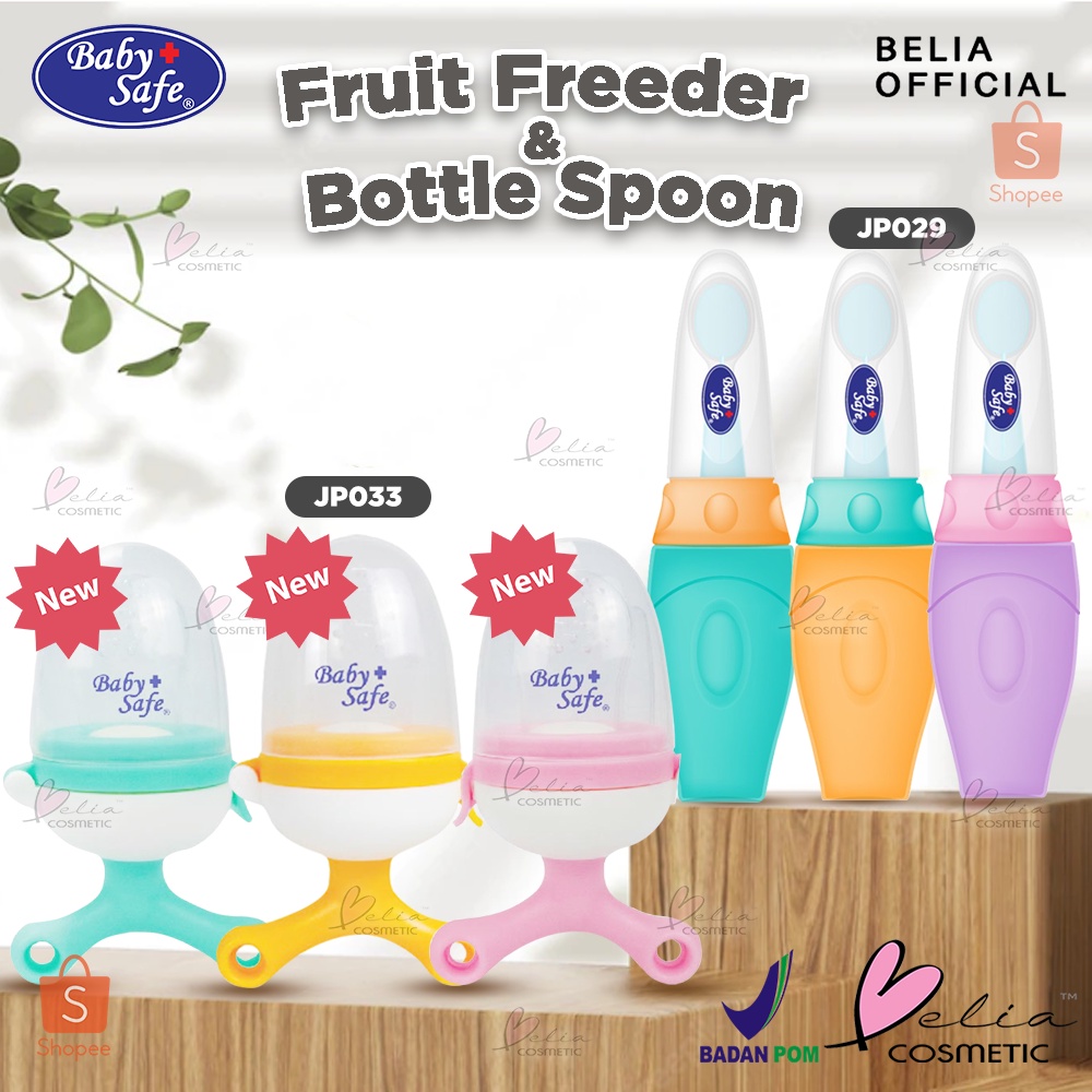 ❤ BELIA ❤ BABY SAFE Bottle Spoon JP029 Soft Squeeze 150mL | Fruit Feeder JP033 | Botol Sendok Bayi Soft Squeezer System