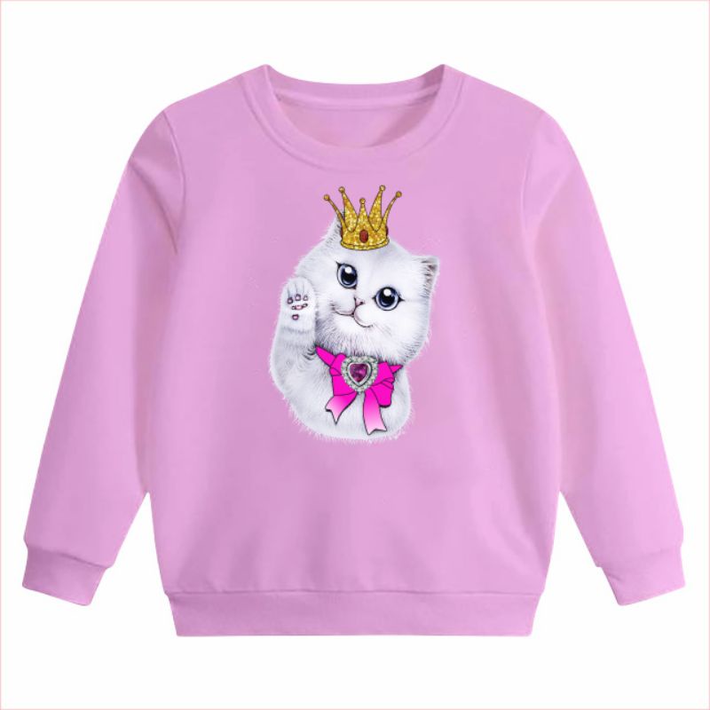 ((IB))SWEATER ANAK2 UNISEX/KUCING DIGITAL SABLON