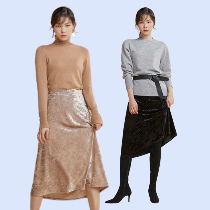 Rok Wanita Branded LPB005 Lapiaf Velvet Skirt