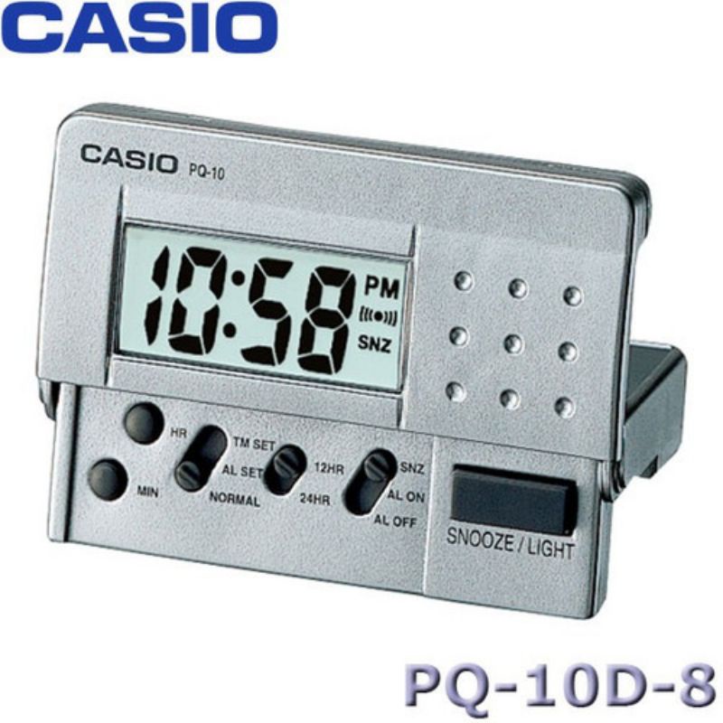 CASIO JAM MEJA PQ 10 D BEEP ALARM DIGITAL LED