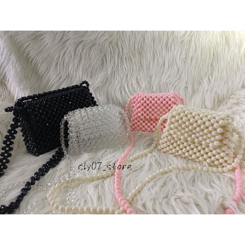 Tas manik mutiara/beads bag/Tas mote