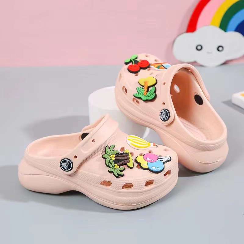 Crocs Kids Classic Clog  Anak Sandal Crocs Anak-anak  Laki-laki Dan Perempuan Free Jibbits Pantai