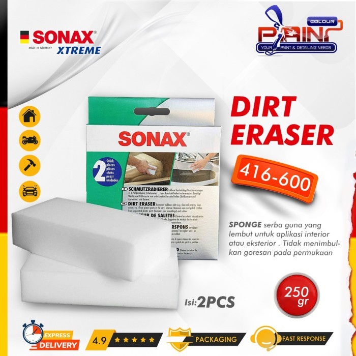 SONAX Dirt Eraser 416-600 2Pcs Busa Magic Sponge Interior Eksterior