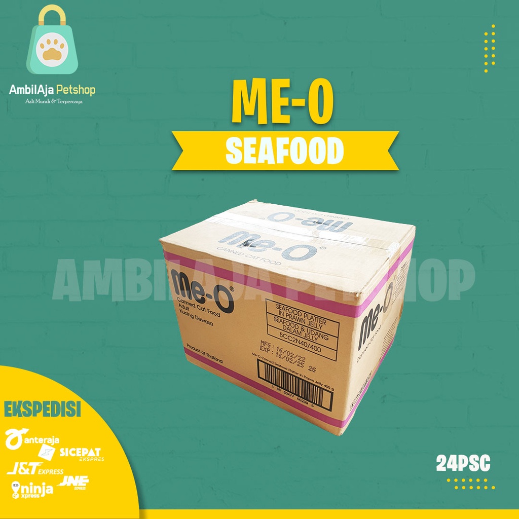 Meo Kaleng All Varian 400gr / Makanan Kucing Basah Me O / Wet Food dus isi 24 kaleng