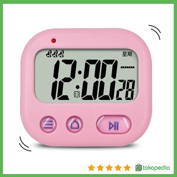 Detect Tb Jam Alarm Getar Luminous Multifungsi Tanpa Suara