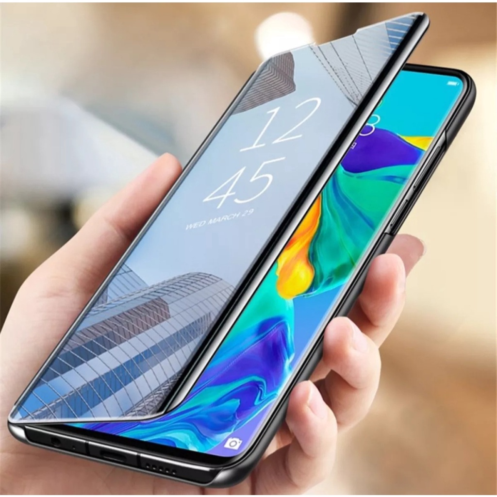 OPPO RENO 7 5G RENO 6 4G RENO 6 5G RENO 5 RENO 5F RENO 4 RENO 4F RENO 4 PRO Flip Cover Clear View Mirror Standing Flip Case