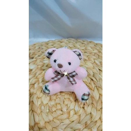 GANTUNGAN KUNCI BONEKA BEAR DUDUK 9CM 3 WARNA