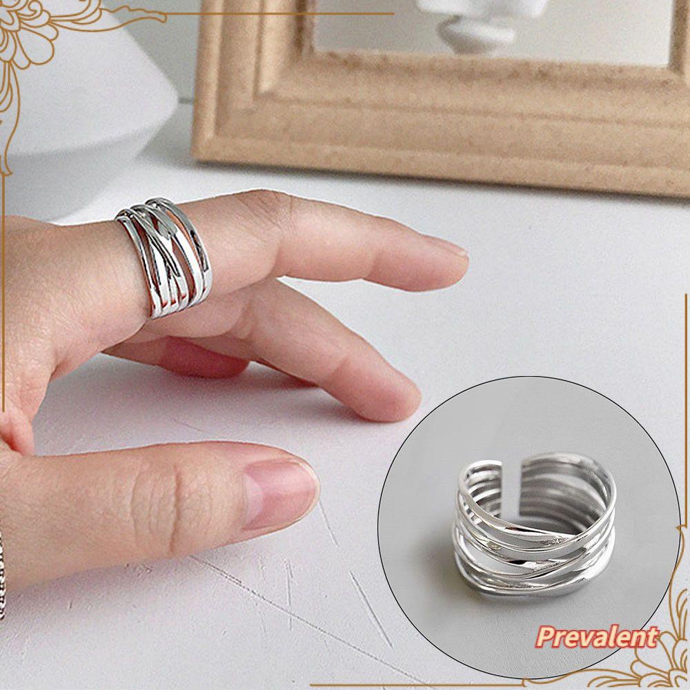 Preva Opening Rings Cincin Pembuka Rantai Besar Bohemian Vintage Layered Finger Ring