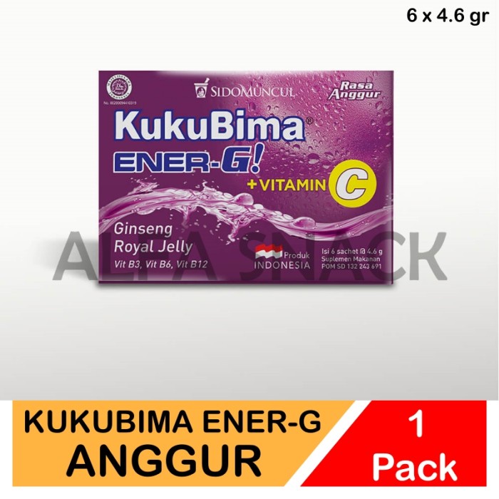 

Sido Muncul Kuku Bima Ener-G C1000mg Anggur 6 x 5.5G