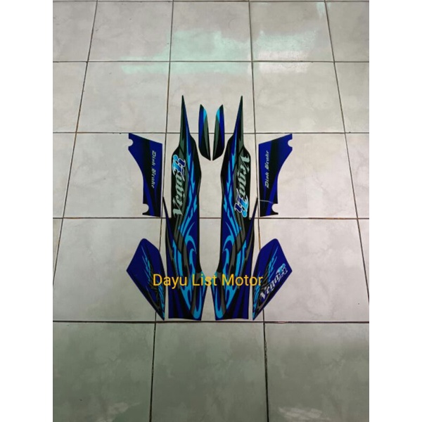 striping vega r new 2008 biru hitam