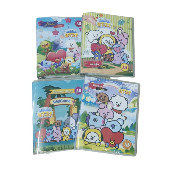 

MAP BINDER NOTE A5 20 RING LUBANG LUCU BTS BT-21 BINDER LOOSE LEAF