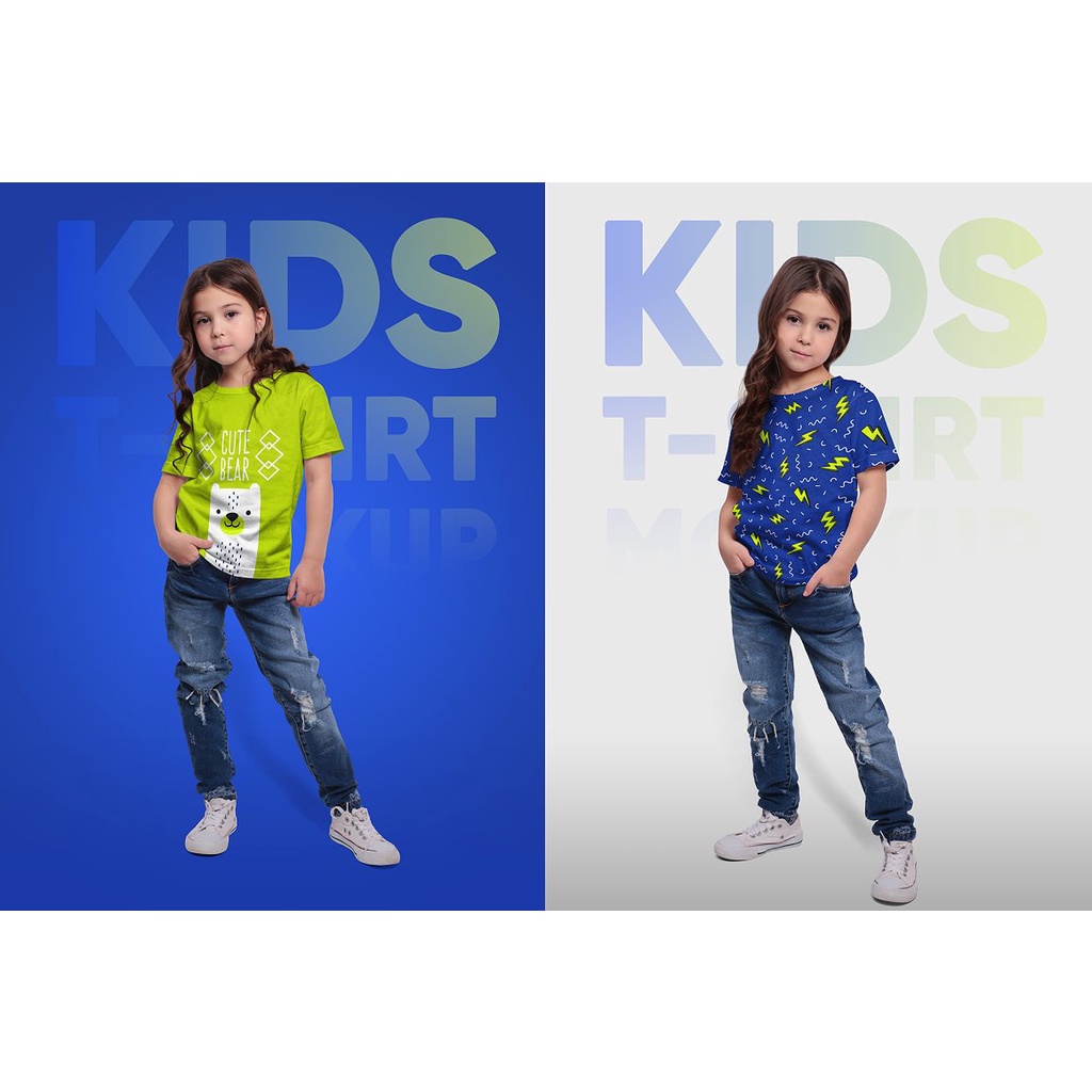 Kids Girl T-Shirt Mockups