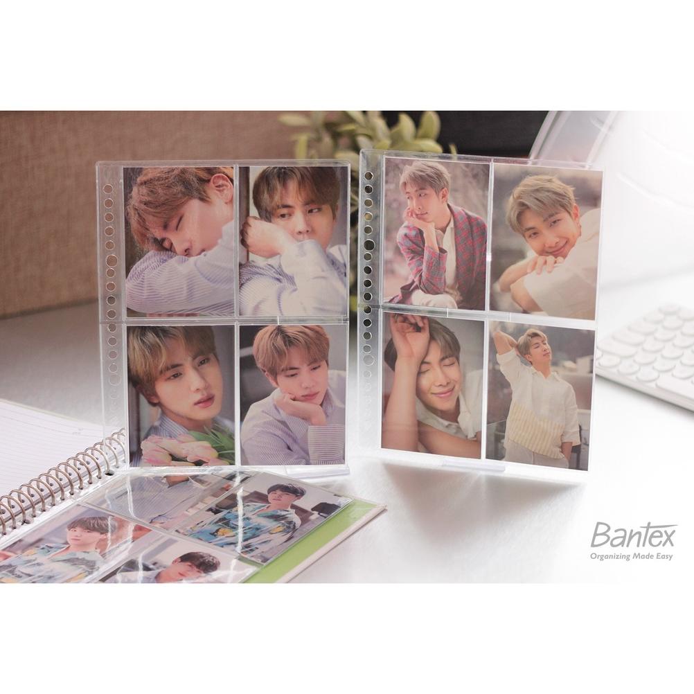 

BISA COD Bantex Photocard Collector Pocket Sleeve A5 4P for 2 Ring/20 Ring Binder 2150 08